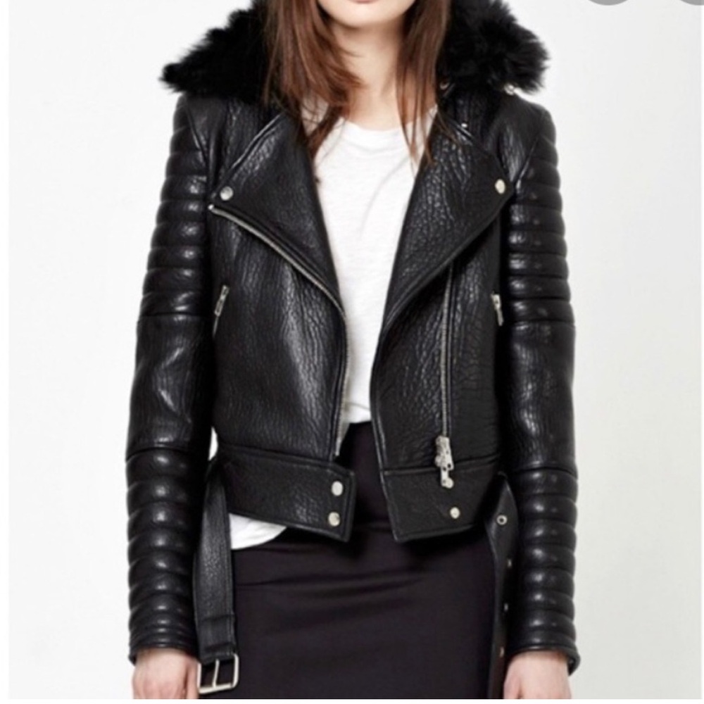 NWT The Arrivals Rainier III Leather Moto Jacket XL motorcycle lamb real